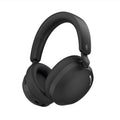 Black over-ear headphones on a white background
